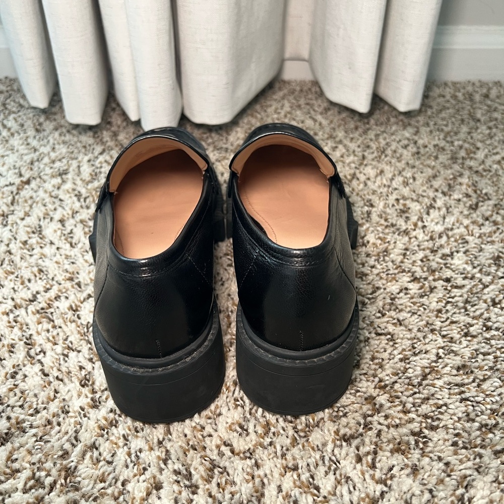 Coach Women’s Leah Black Leather Loafers - Picture 5 of 6